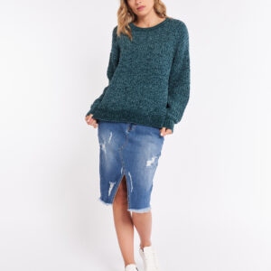 16290SWSS VANESSA DENIM SKIRT WORN WASH